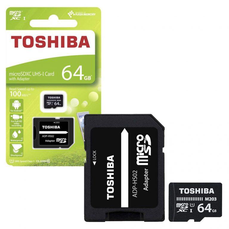 Toshiba 64 GB Micro SDHC UHS-1 THN-M203K0640EA Hafıza Kartı