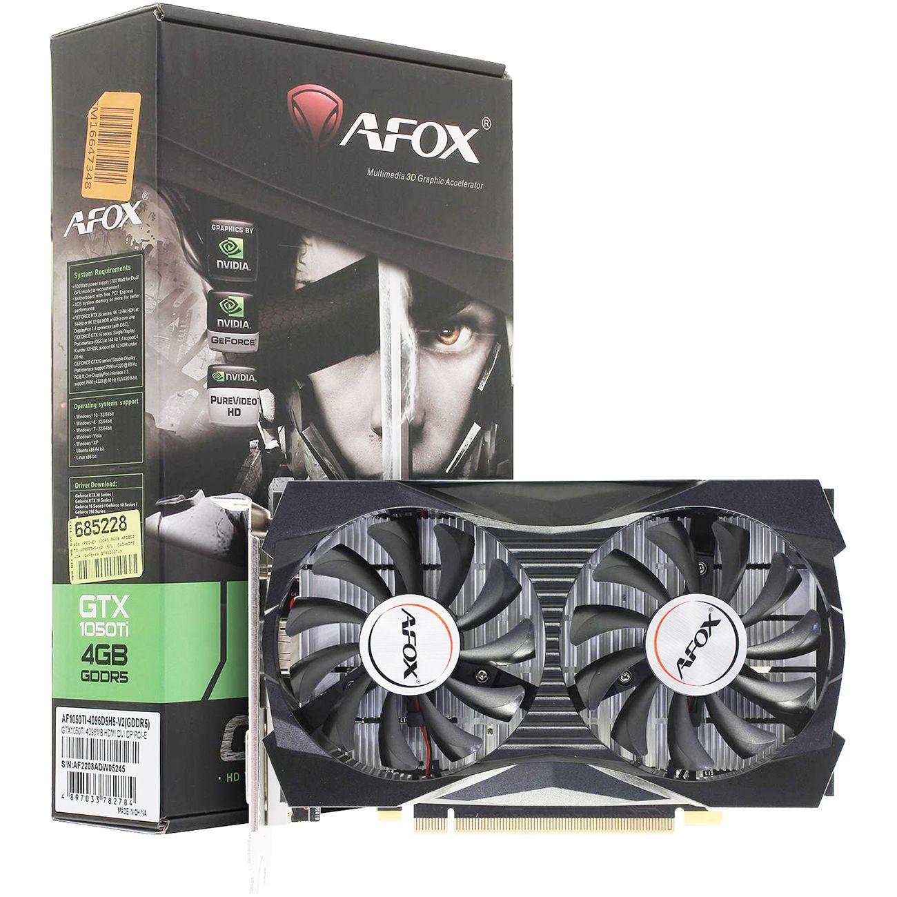 AFOX GEFORCE GTX1050TI 4GB AF1050TI-4096D5H5-V2