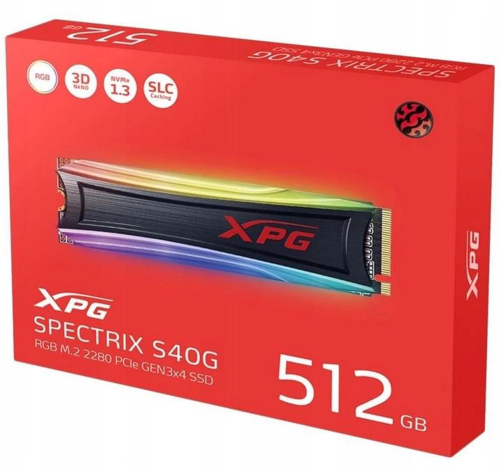 Adata XPG Spectrix S40G AS40G-512GT-C 512GB RGB NVMe PCIe M.2 SSD Disk
