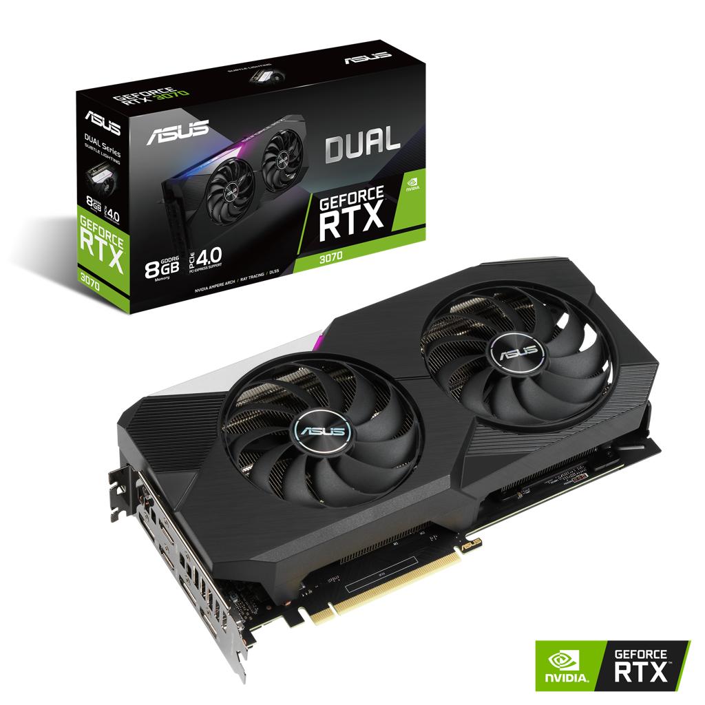 Asus Dual GeForce RTX 3070 DUAL-RTX3070-8G 8GB GDDR6 256Bit DX12 Ekran Kartı