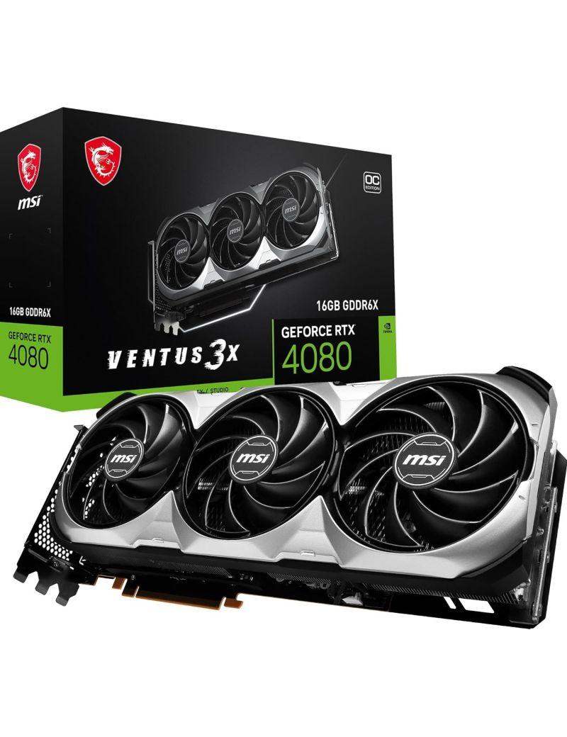 MSI VGA GEFORCE RTX 4080 16GB VENTUS 3x OC GDDR6X 256B DX12
