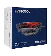 EVERCOOL C80 37CFM 2600RPM 8CM FAN AM5/LGA1700 UYULU HAVA SOĞUTMALI CPU FAN