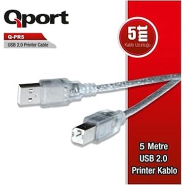 Qport Q-PR5 Usb 2.0 5m Yazıcı Kablosu