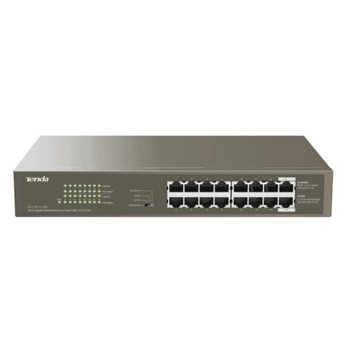 Tenda TEG1116P-16-150W 16port Full PoE Gigabit Yönetilemez Switch