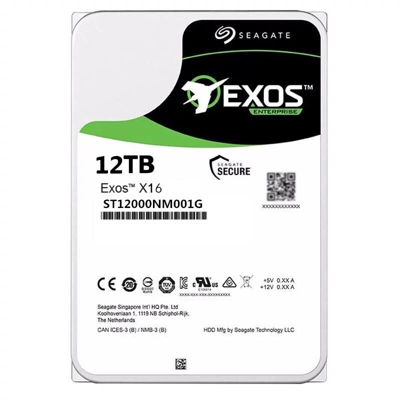 Seagate 3.5" 12 TB EXOS ST12000NM001G SATA 3.0 7200 RPM Harddisk