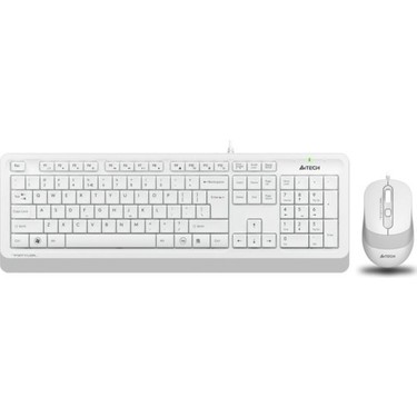 A4 Tech F1010 MM Klavye Mouse Set Beyaz USB