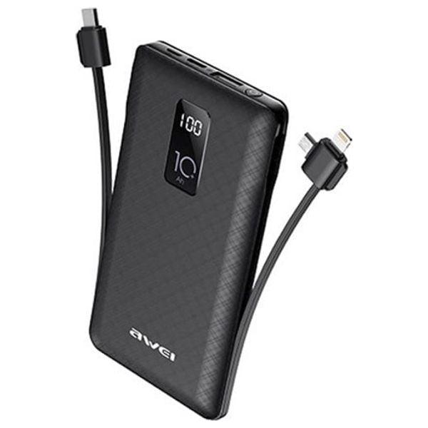 Awei P51K 10000mAh 3in1 USB Cable Powerbank