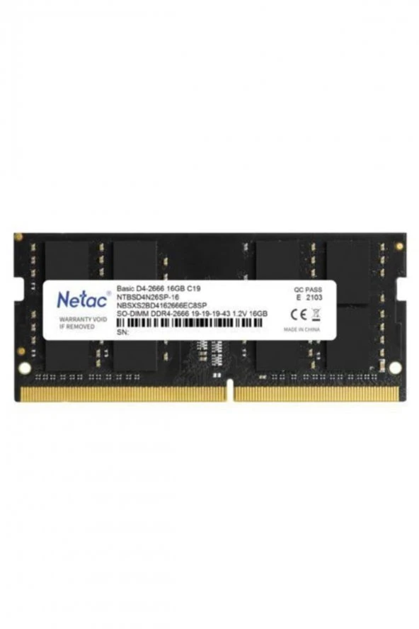 Netac Basic NTB 16GB 2666MHz DDR4 NTBSD4N26SP-16