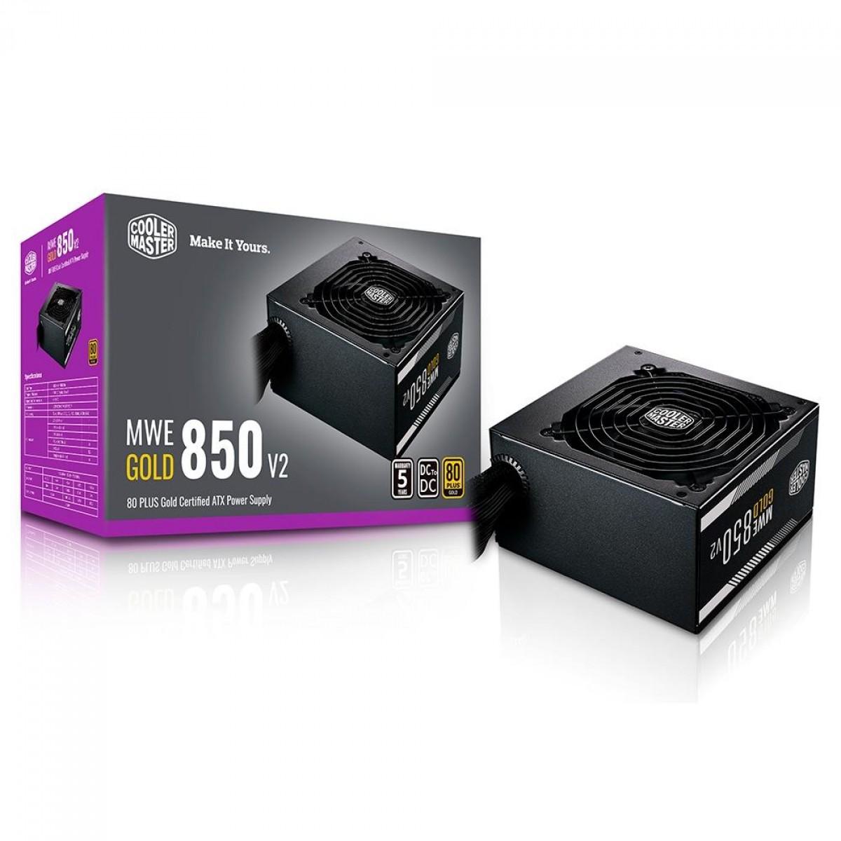 Cooler Master MWE V2 850W-V2 Aktif PFC 80+Gold Full Moduler Güç Kaynağı