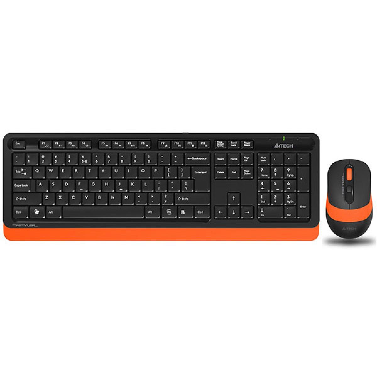 A4 Tech FG1010 Q Kablosuz MM Klavye Mouse Turuncu