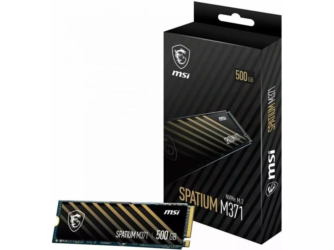 MSI SPATIUM M371 500GB NVME M.2 SSD R:2200 W:1150,PCIe,3D NAND,2280