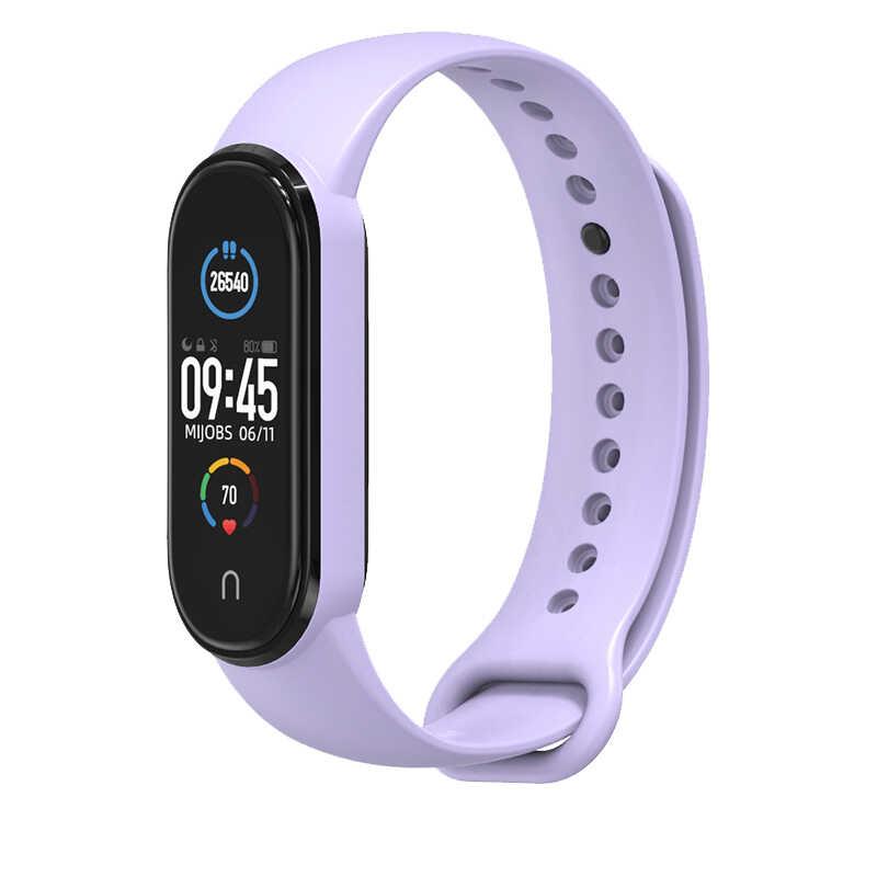Zore Xiaomi Mi Band 5 Zore Klasik Kordon Açık Mor ZRWA-MB5KK-SLKN11