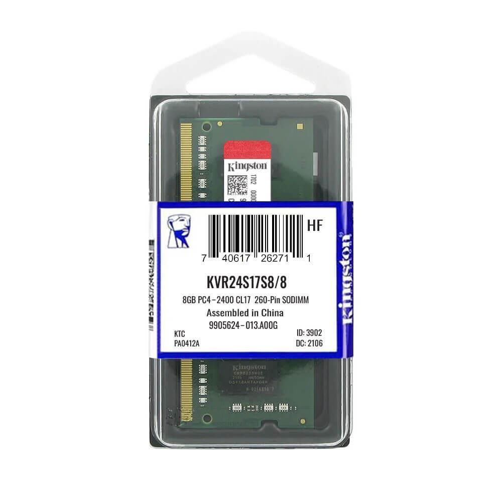Kingston KVR24S17S8/8 8GB DDR4 2400 MHz Notebook Ram