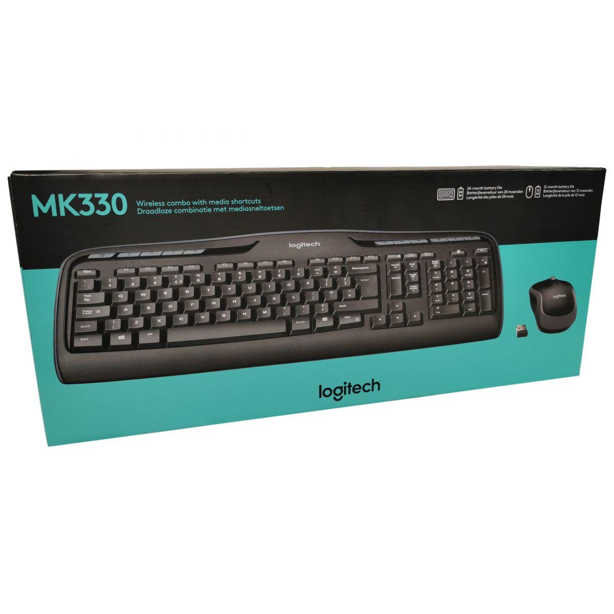 Logitech MK330 Multimedya Q TR USB Siyah Kablosuz Klavye Mouse Set 920-003988