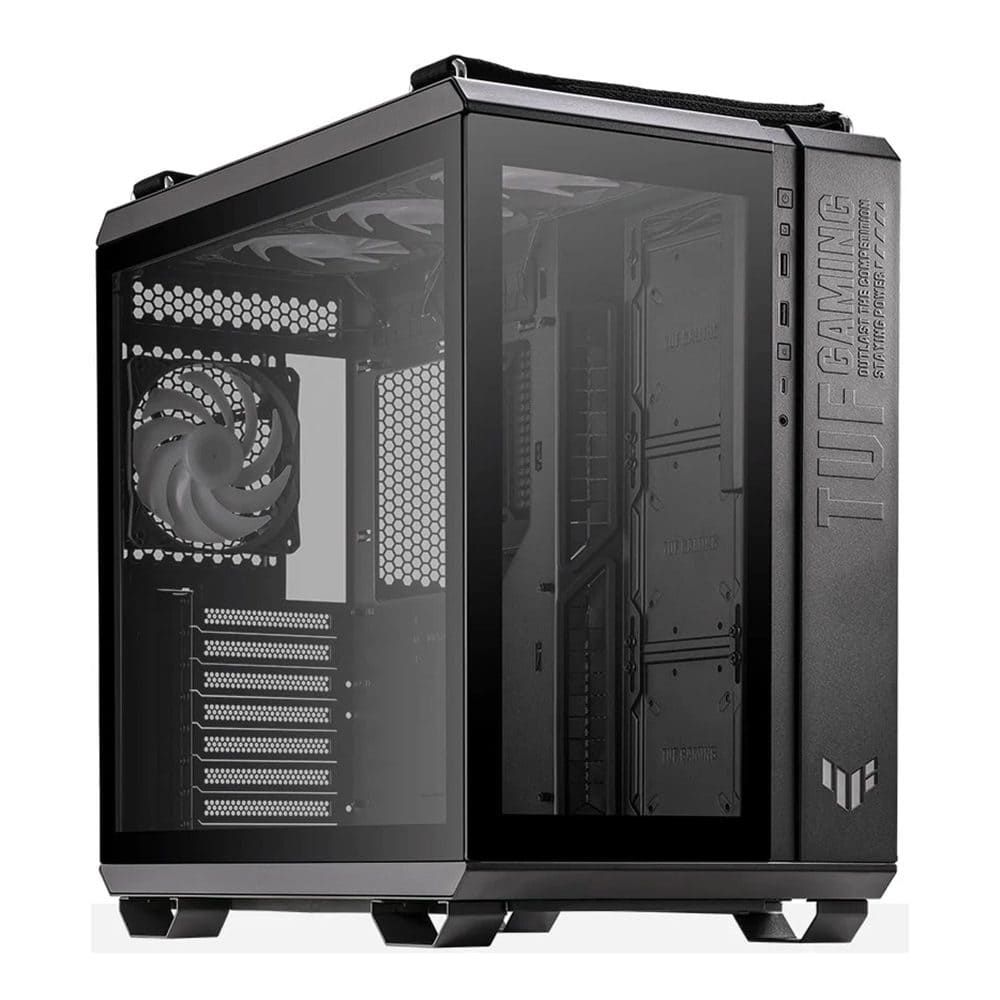 ASUS TUF GAMING GT502 Panaromik Temperli Cam ATX Mid Tower Kasa PSU YOK Siyah