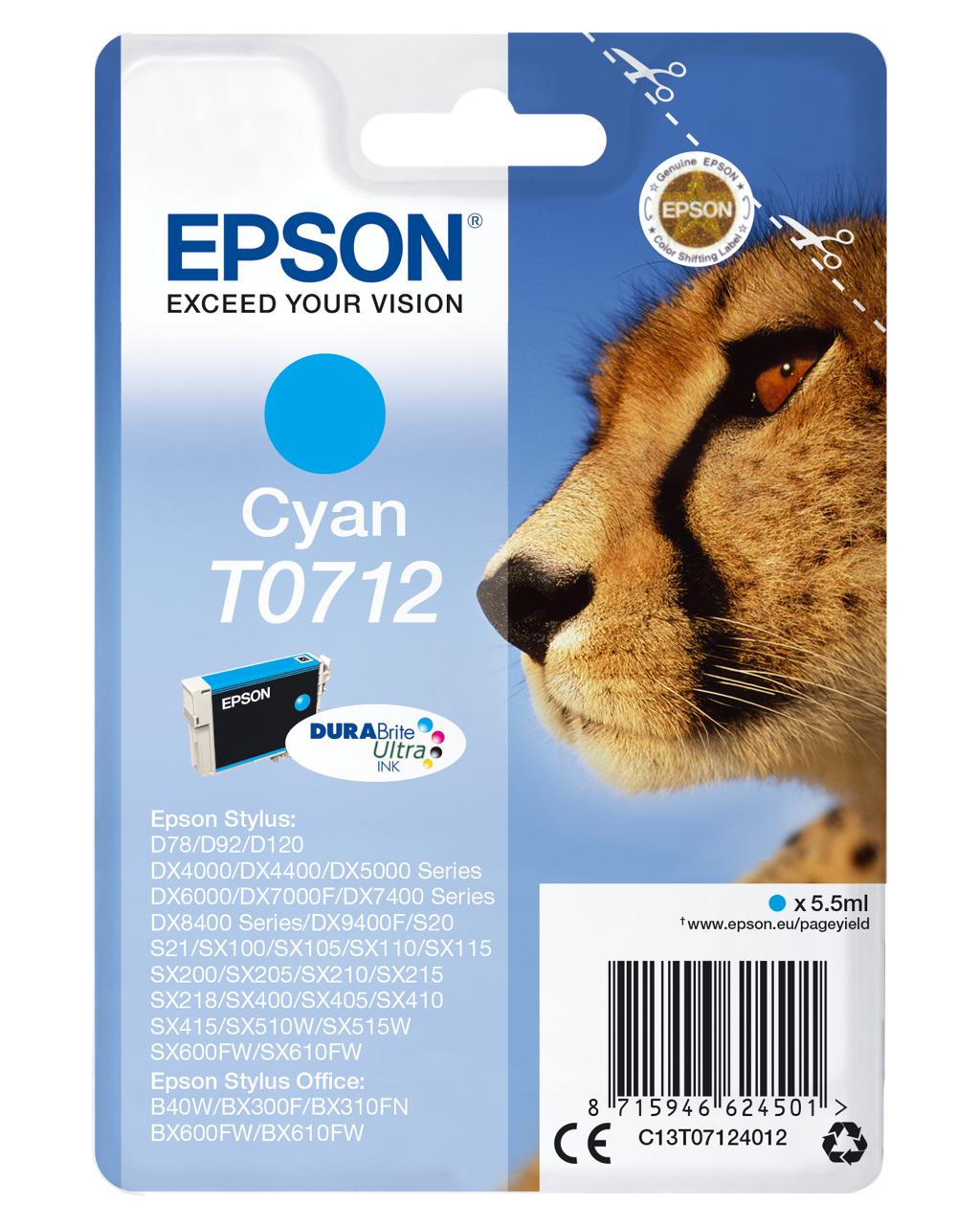 Epson T0712-C13T07124021 Mavi Orjinal Kartuş