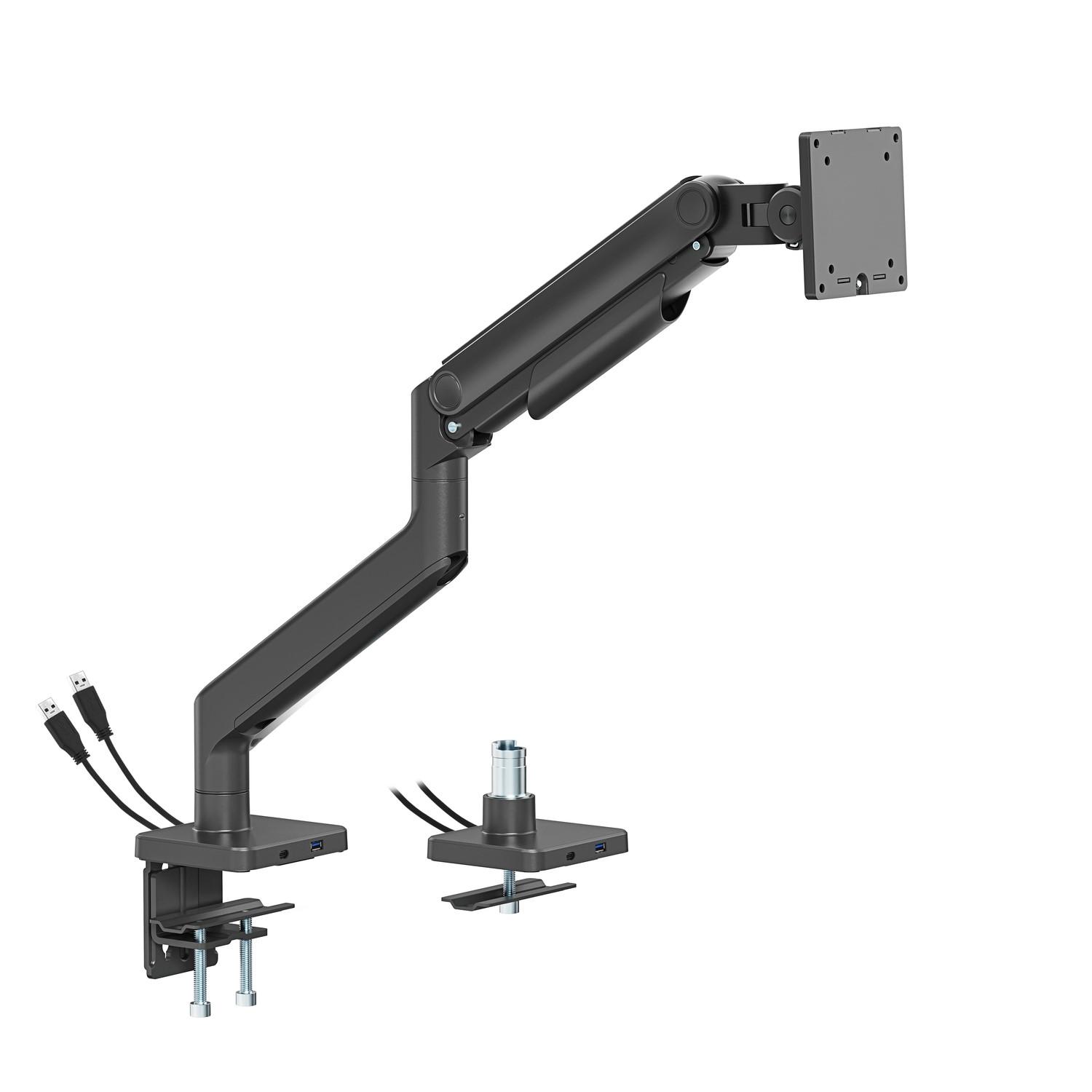 electircQ Premium Tekli Monitör Kolu - USB A/C Portlu 49" Ekrana kadar Uyumlu