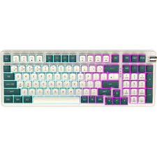 AIGO AG98 RGB Gri İngilizce Q Mekanik Sarı Switch Bluetooth Klavye Yellow Switch