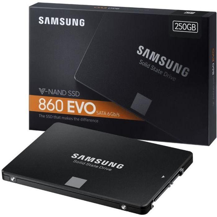 250GB SAMSUNG 860 550/520MB/s EVO MZ-76E250BW SSD
