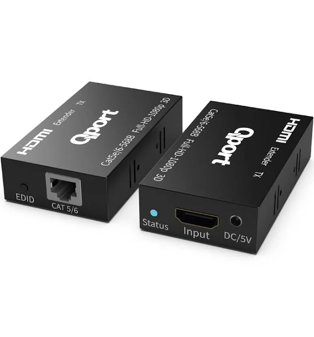 Qport Q-HEX3 60m HDMI Extender Cat6 2'li Paket