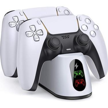 COMSE Ps5 Dualsense Işıklı şarj istasyonu