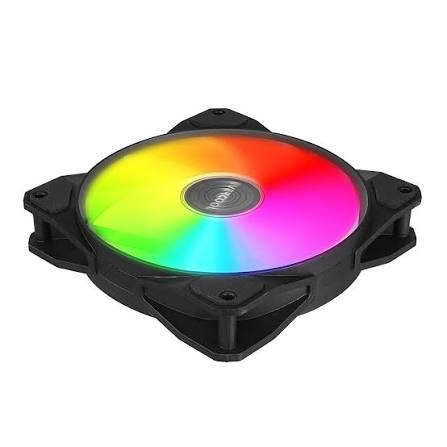 EVERCOOL F12 38CFM 1200RPM 12CM RAINBOW SİYAH KASA FANI
