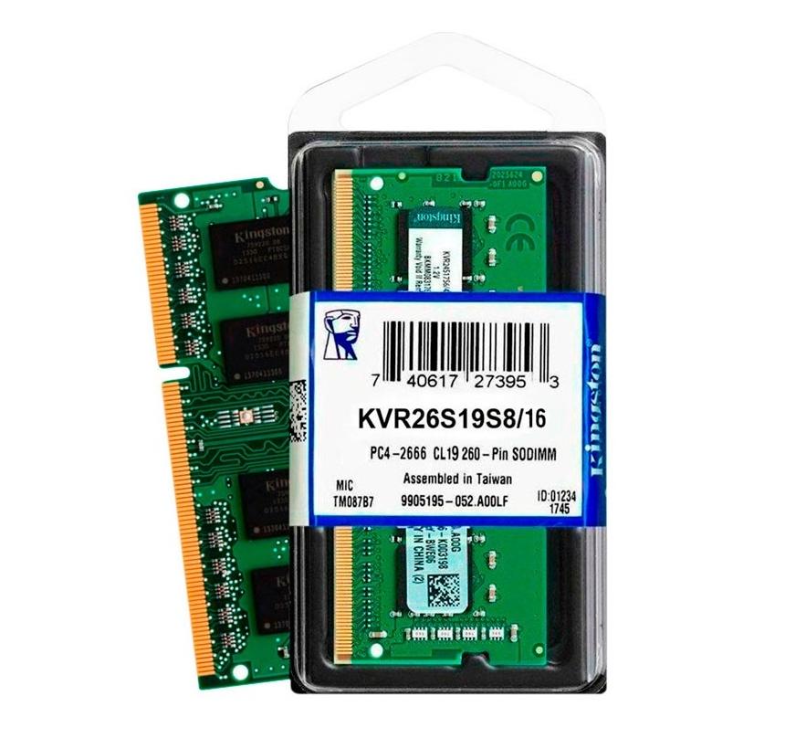 Kingston NTB 16GB 2666MHz DDR4 KVR26S19S8/16