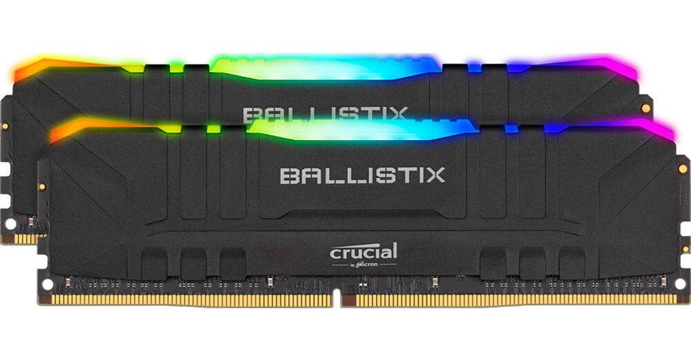 Ballistix 8GB 3200MHz RGB DDR4 BL8G32C16U4BL Ram Siyah