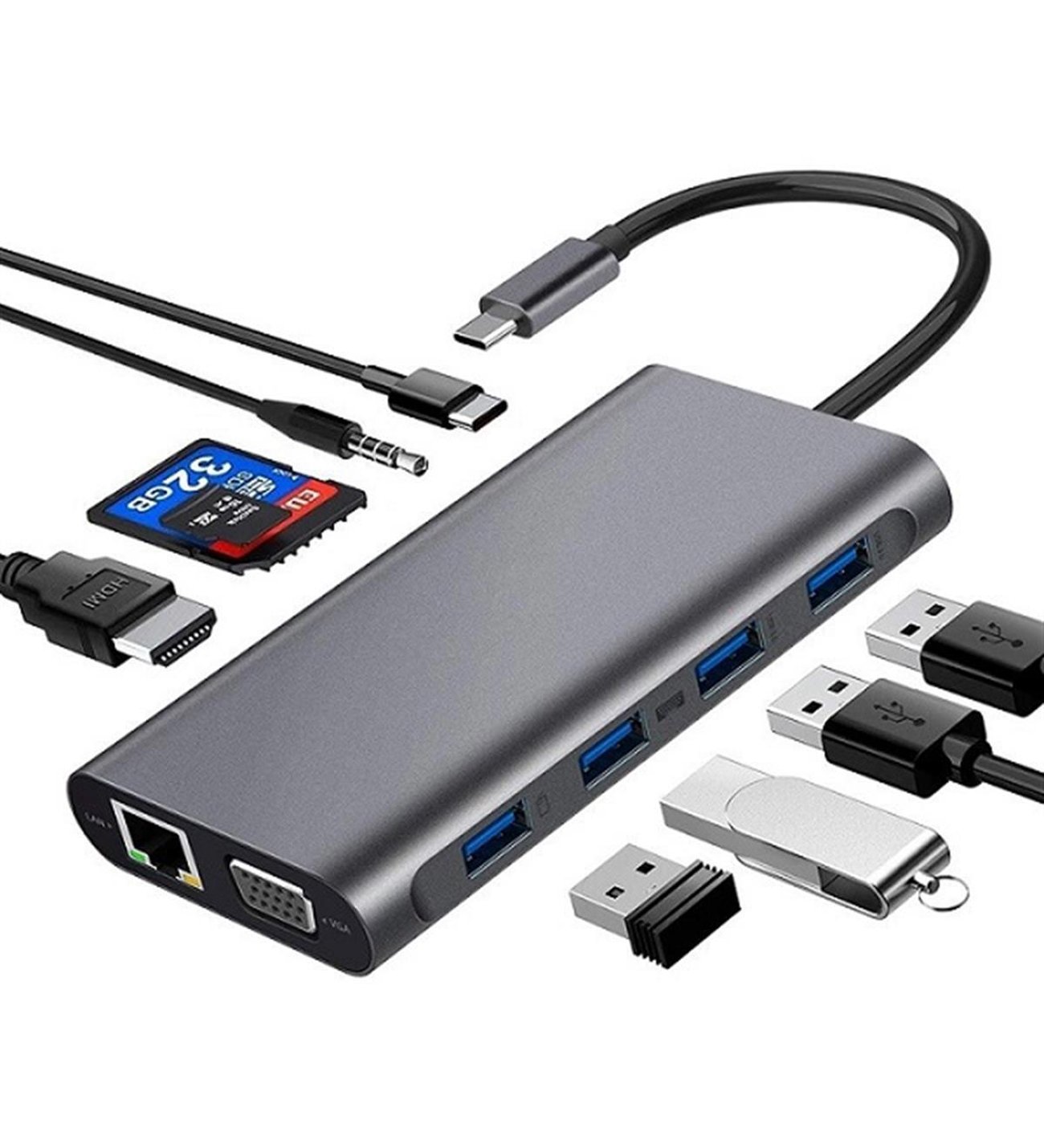 CODEGEN CDG-CNV49 USB 3.0 /HDMI /VGA /TYPE-C /RJ45 HUB