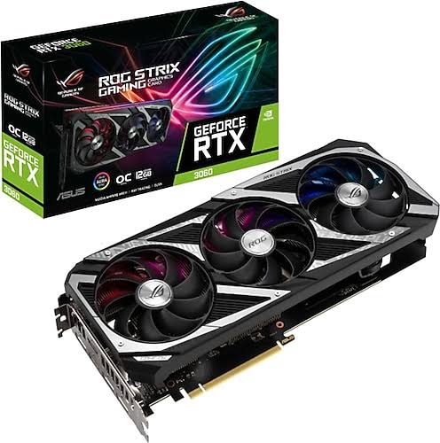 Asus ROG-STRIX-RTX3060-O12G-GAMING 12GB Gddr6 192BIT OC 2xHDMI 3XDP RGB Ekran Kartı