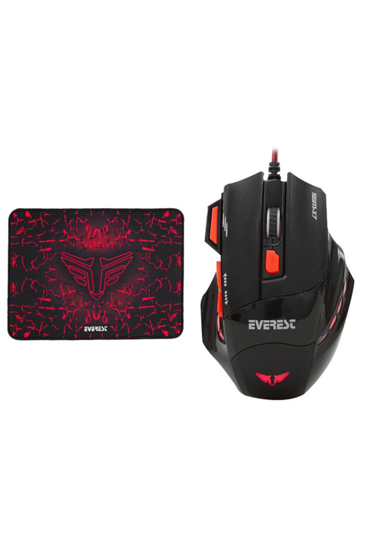 Everest Rampage SGM-X7 2400DPI 7 Tuş Kablolu Lazer Gaming Mouse + Mouse Pad