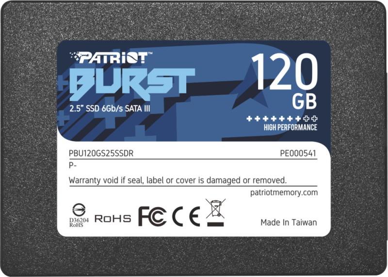 Patriot Burst PBU120GS25SSDR 120GB 560/540MB/s 2.5" SATA 3 SSD Disk