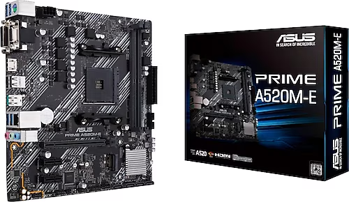 Asus Prime A520M-E AMD A520 Soket AM4 DDR4 4600(OC)MHz mATX Anakart