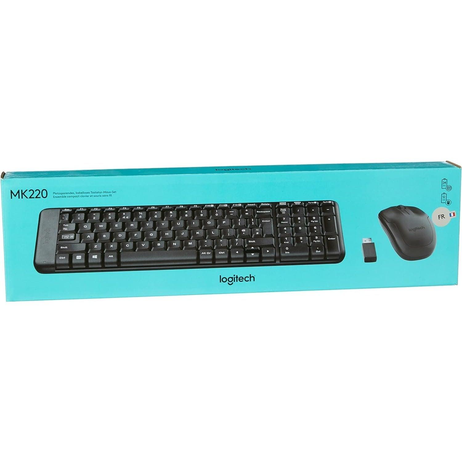 Logitech MK220 Q TR Siyah Kablosuz Klavye Mouse Seti 920-003163