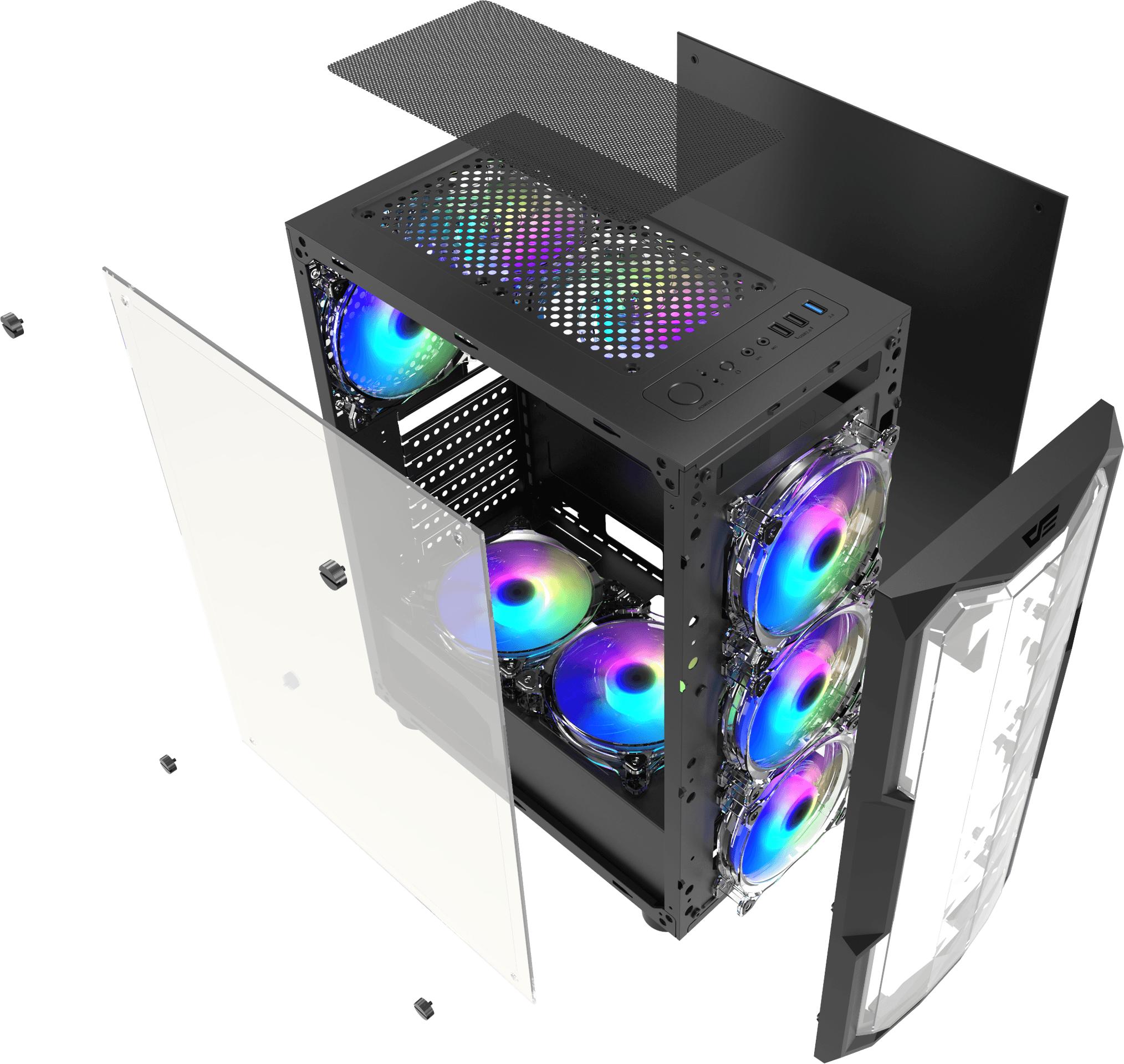 DarkFlash Aquarius-Acrylic RGB Mid Kasa ( PSU Yok )