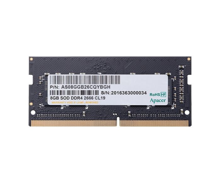 Apacer 8GB (1x8GB) 2666Mhz CL19 DDR4 Notebook SODIMM Ram (ES.08G2V.GNH)