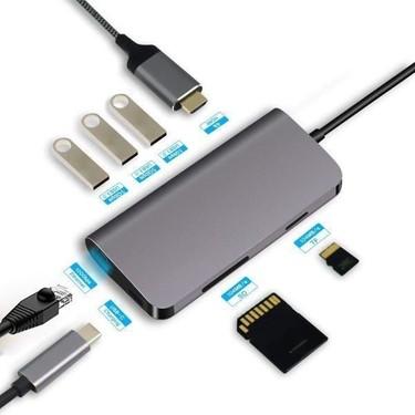 CODEGEN CDG-CNV80 USB 3.0/ HDMI/ TYPE-C /RJ45 / MICROSD/ USB 3.1 ÇOKLAYICI