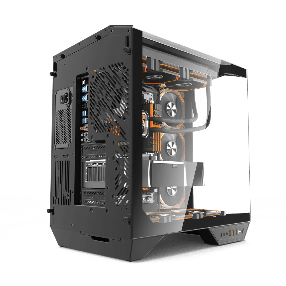 Quantum Proxima TYPE-C+2xUSB3.0+HD Audio 4xARGB Fan 390mm VGA Temperli Cam 850W Siyah Gaming Kasa