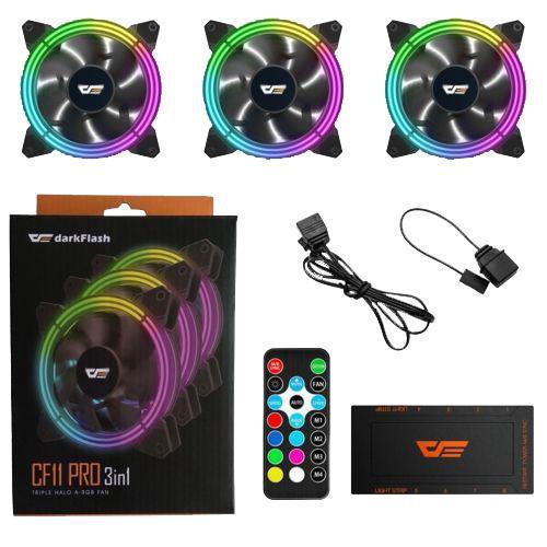 DF CF11 PRO Sessiz 3in1 ARGB Kasa Fanı (3"lü)