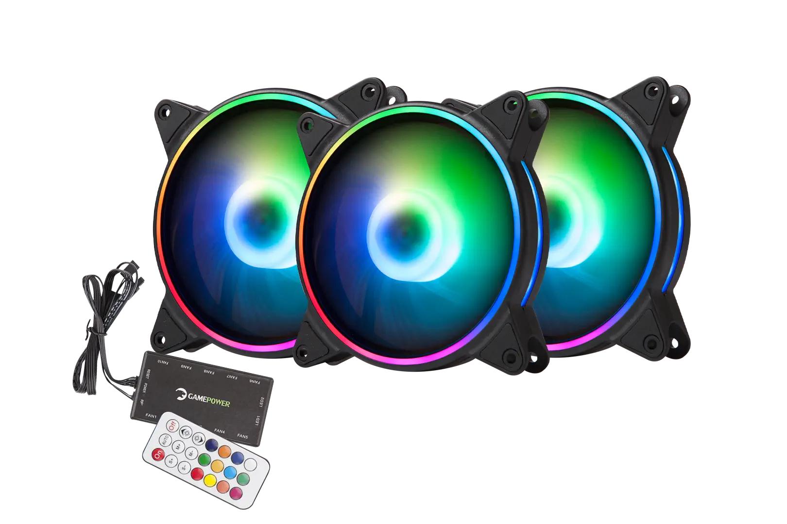 GamePower Air Turbine ARGB/RGB 3x12CM Fan Set Kit