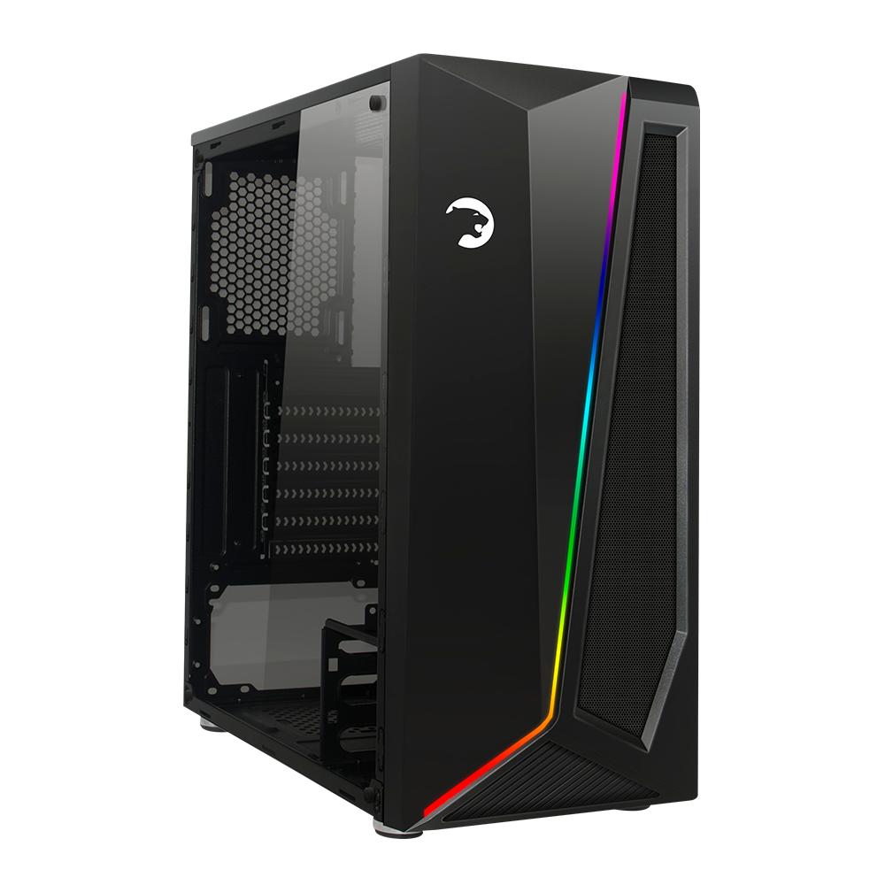 GamePower Dark Side 1x120mm ARGB Fan ARGB Led Bar Temperli Cam Gaming Mid ATX Kasa + 550 power suply