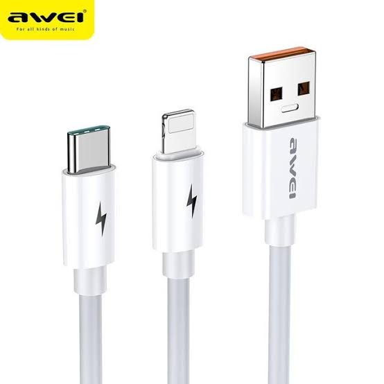 Awei CL-79 2in1 Type-C - Lighting Şarj Kablosu