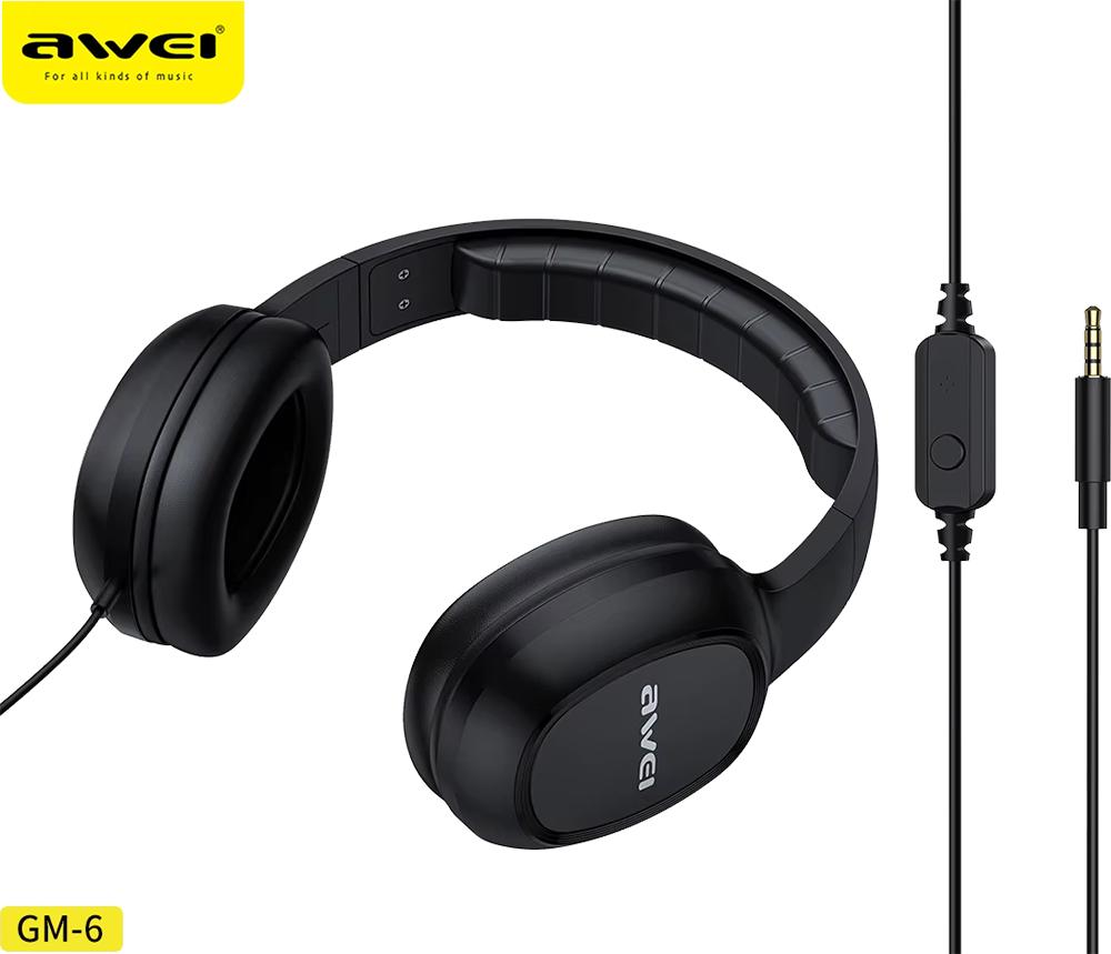GM-6 HEAD-MOUNTED WIRED HEADSET AWEI