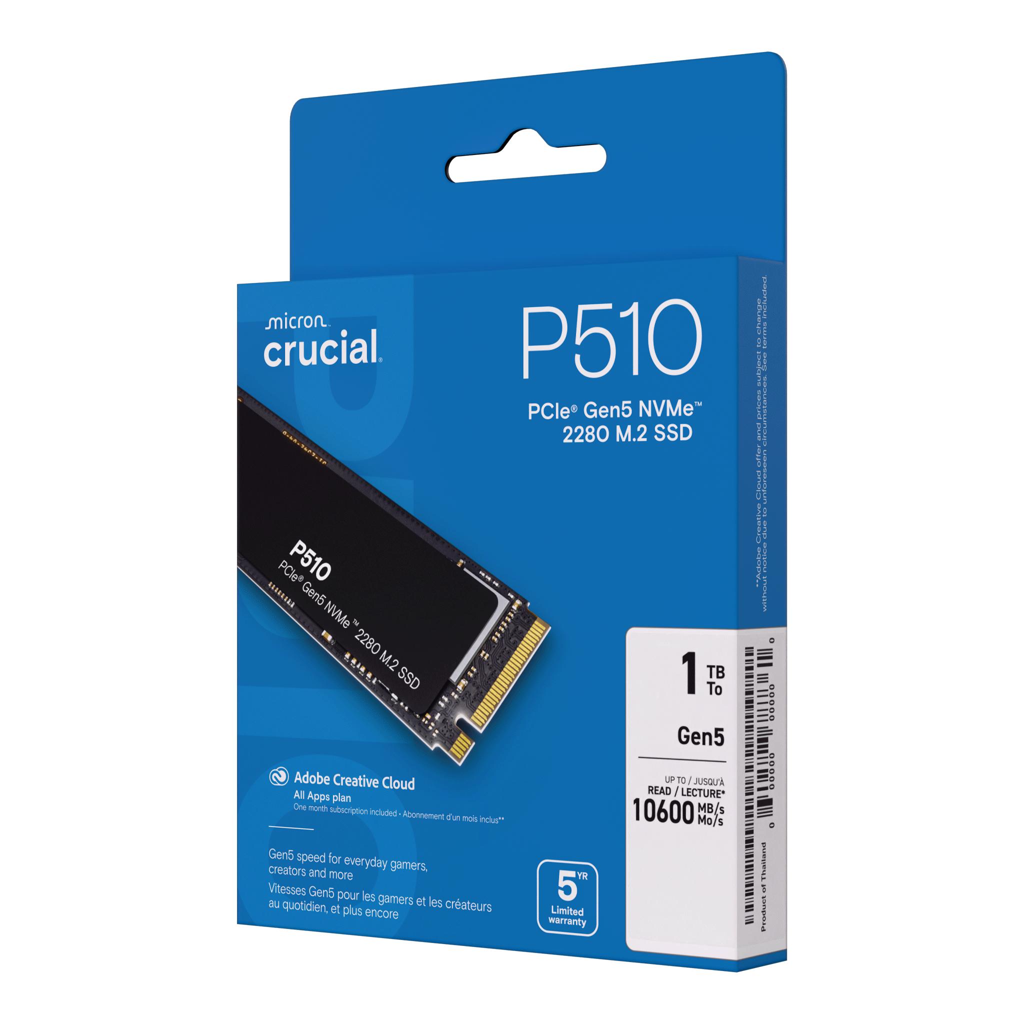 Crucial p510 1TB m.2NVMe Soğutuculu