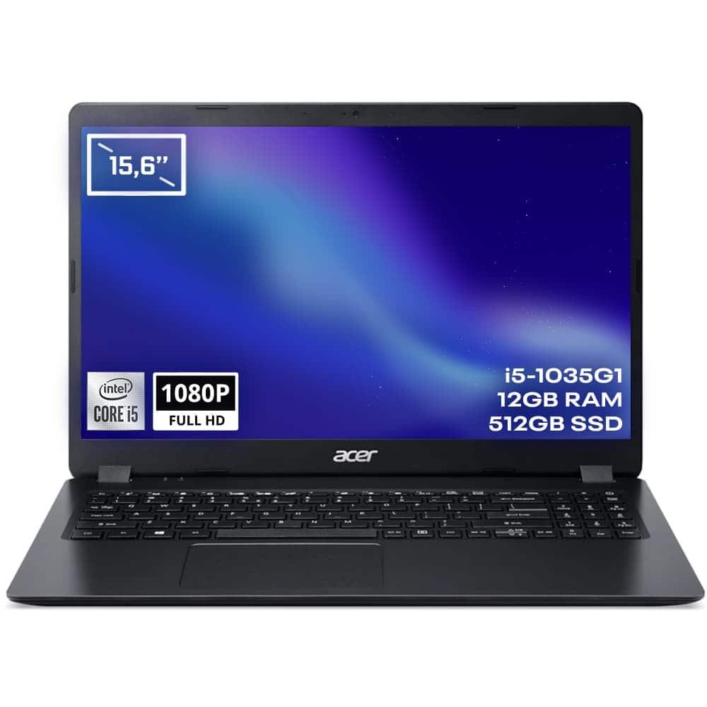 Acer EX215-52 İntel Core i3 1005G1 8GB 256 GB SSD Freedos 15.6" Hd Taşınabilir Bilgisayar