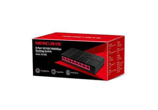Mercusys MS108G 8 Port 10/100/1000 Mbps Yönetilemez Switch