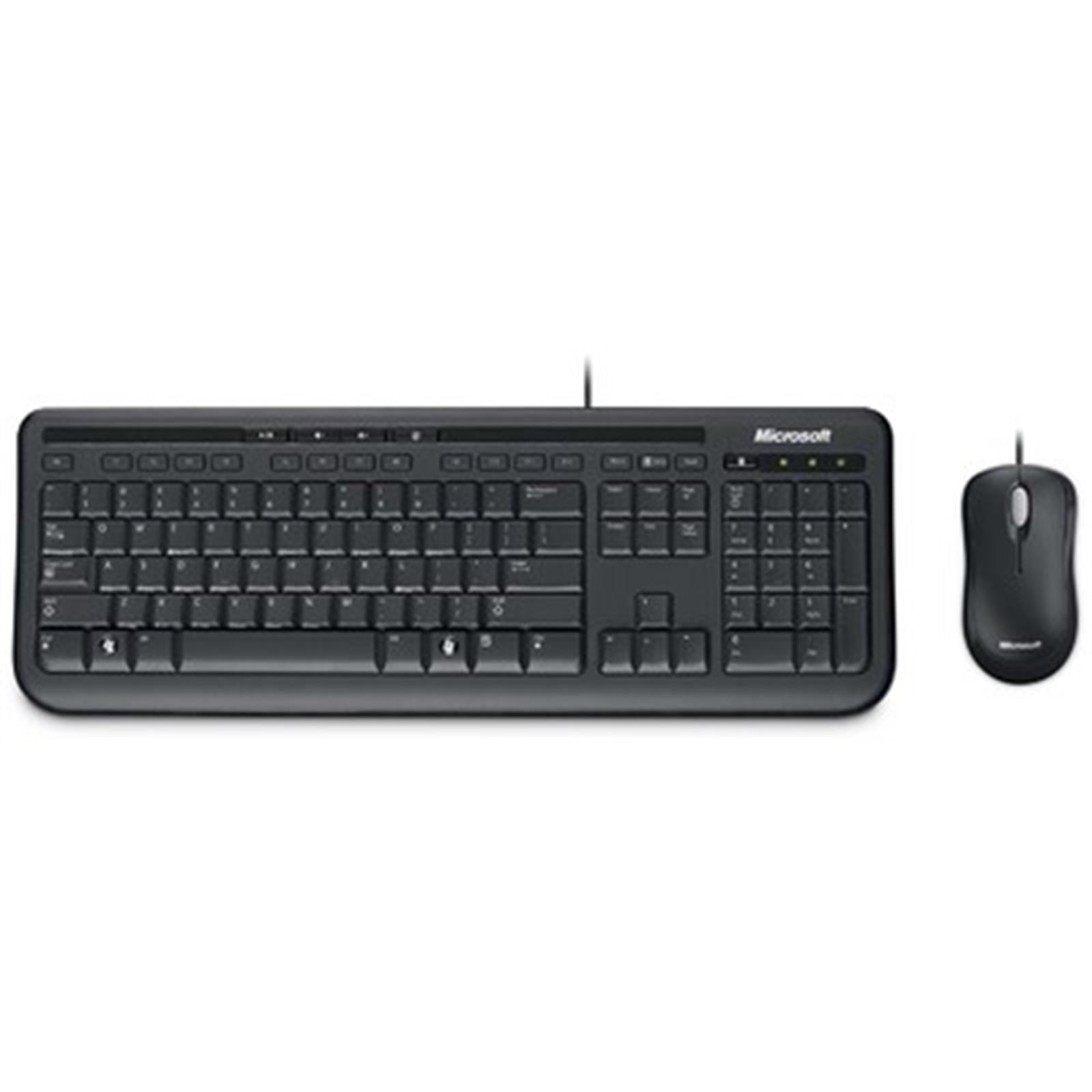 Microsoft Wired 600 - 1576113 APB-00010 MM USB Klavye Mouse Siyah Set