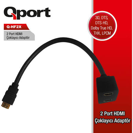 Qport Q-HF2X HDMI Çoklayıcı Splitter Adaptör