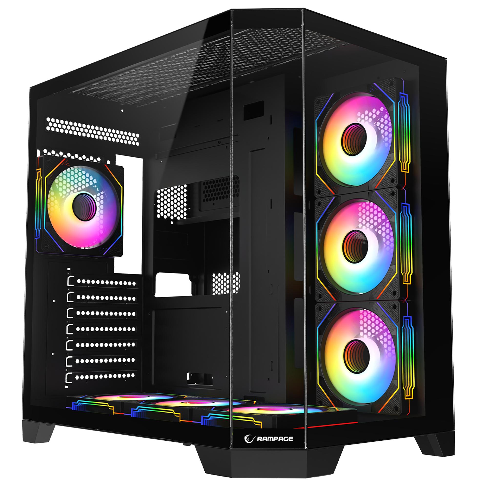 Everest Rampage Temper PRO V5 RGB Led Fanlı ATX Kasa