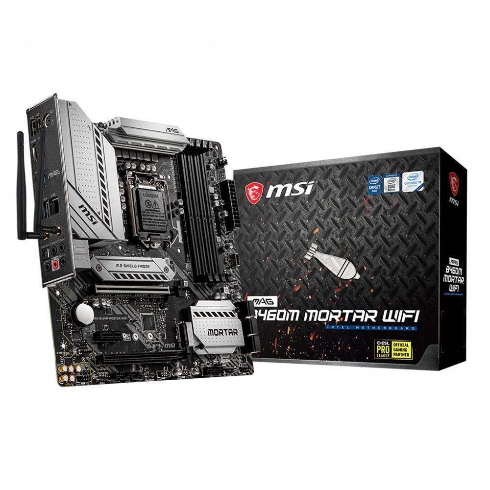 MSI MAG B460M MORTAR Intel B460 Soket 1200 DDR4 2933MHz mATX Gaming Anakart